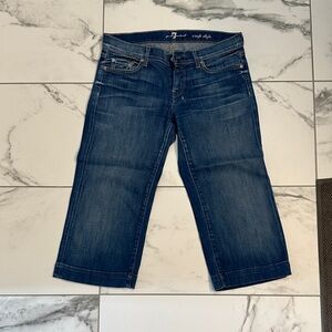 7 For All Mankind Dark Blue Cropped Jeans